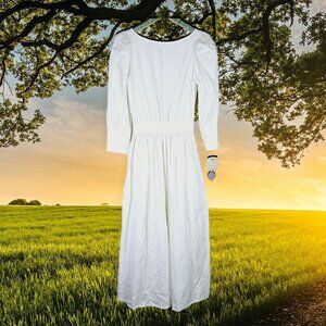 Vintage Eileen West Pioneer Farm House Pockets Maxi Style Dress, USA, NWT, Sz 6